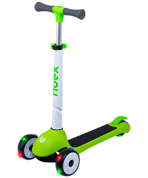 БЕЗ УПАКОВКИ Самокат 3-колесный Motley, 120/90 мм, белый/зеленый БЕЗ УПАКОВКИ Самокат 3-колесный Motley, 120/90 мм, белый/зеленый