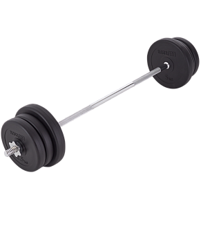 Штанга разборная BB-402, стальной гриф, пластиковые диски, 25 кг