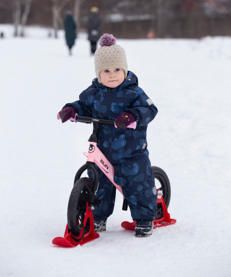БЕЗ УПАКОВКИ Снегокат-беговел Bun, розовый
