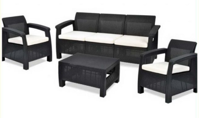 Комплект мебели из двух кресел, дивана и стола KETTER Corfu Triple Set