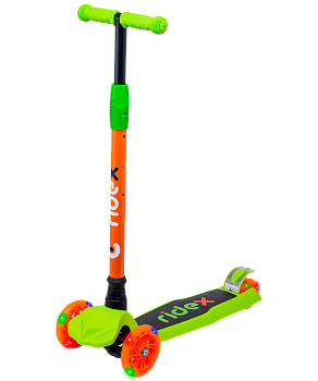 БЕЗ УПАКОВКИ Самокат 3-колесный Chip, 120/80 мм, оранжевый/зеленый БЕЗ УПАКОВКИ Самокат 3-колесный Chip, 120/80 мм, оранжевый/зеленый