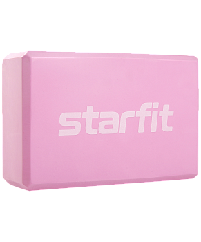 Блок для йоги YB-200 EVA, розовый пастель