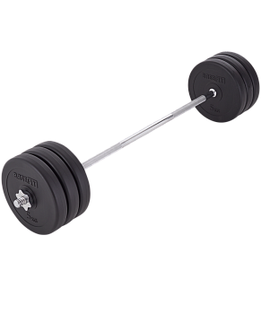Штанга разборная BB-402, стальной гриф, пластиковые диски, 35 кг