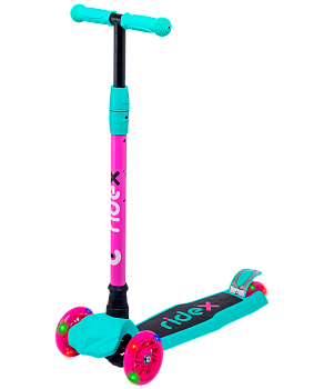 Самокат 3-колесный Chip, 120/80 мм, розовый/мятный Самокат 3-колесный Chip, 120/80 мм, розовый/мятный